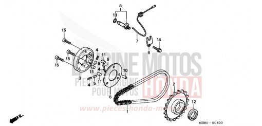 EMBRAYAGE DE DEMARRAGE CA125X de 1999